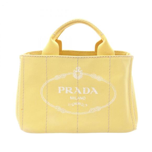PRADA Handbags - Prada Canapa Mini Tote Bag, Canvas Handbag, Women's, Yellow, BN2439